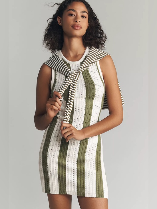 Anthropologie Dresses & Skirts - Daily Practice Striped Knit Mini Dress